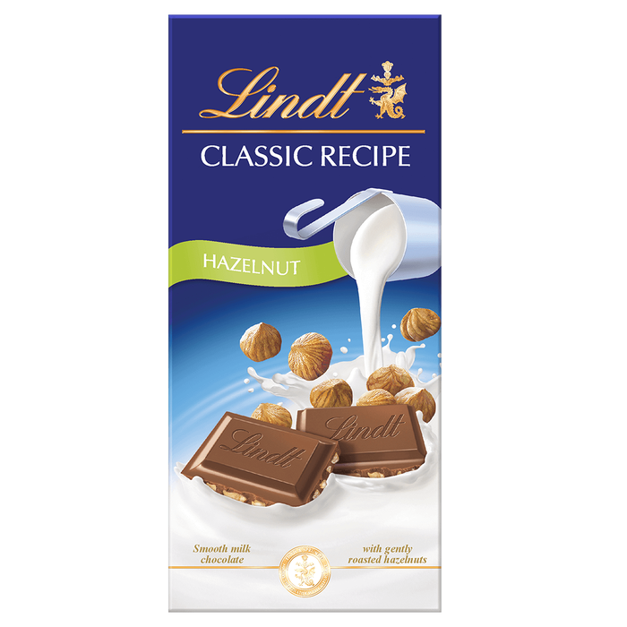 Lindt Classic Recipe Hazelnut Chocolate Bar 125g Purpink Ts Ltd 5773