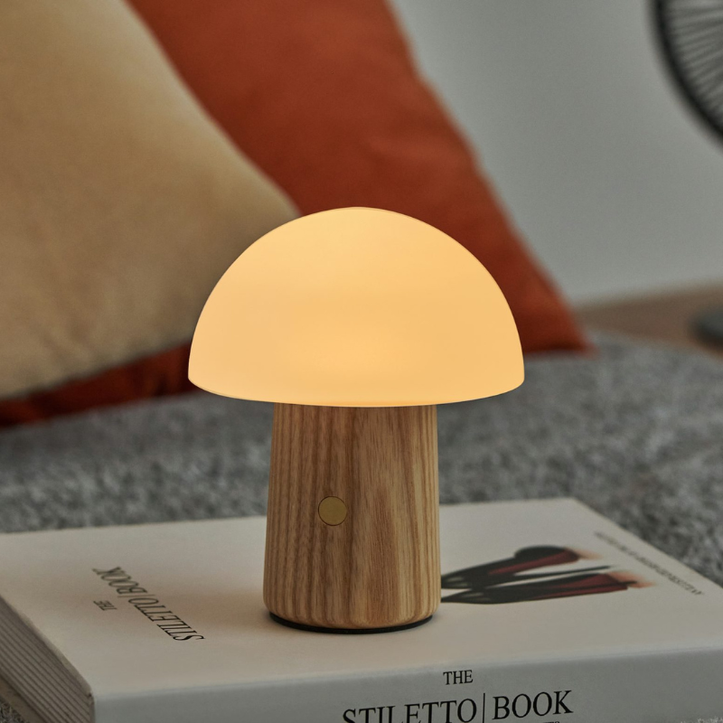 Gingko Alice Mushroom Lamp - Mini White Ash