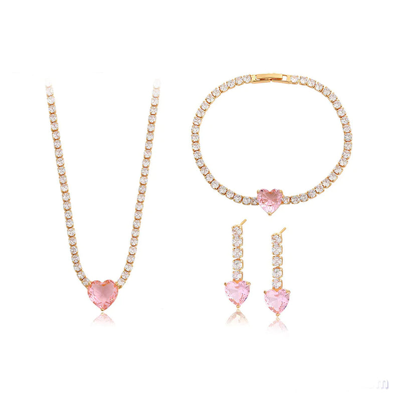 Amore Necklace, Bracelet & Earrings Set