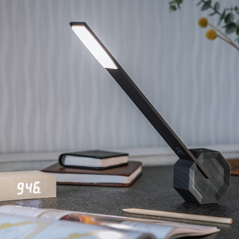 Gingko Octagon One Portable Desk Light - Black