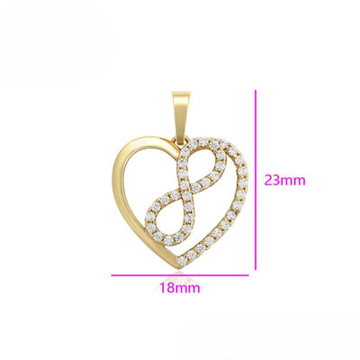 Precious Love Heart Pendant With Necklace