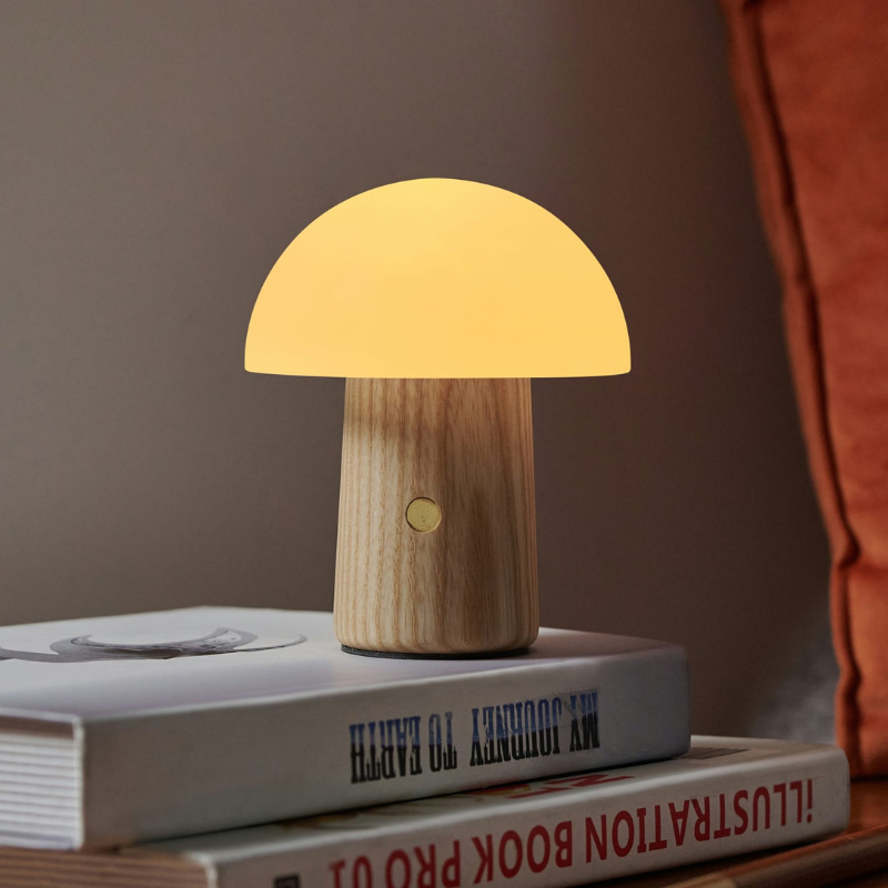 Gingko Alice Mushroom Lamp - Mini White Ash