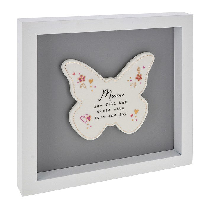 Heartfelt Art Butterfly Mum Plaque