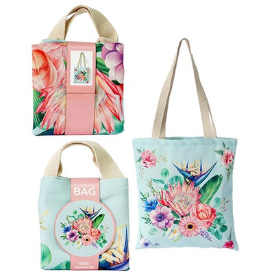 Floral Canvas Shopping Bag