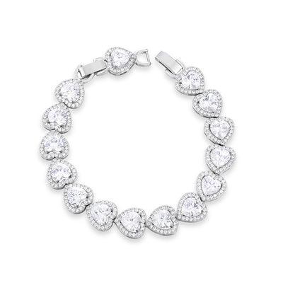 Silver Hearts Bracelet