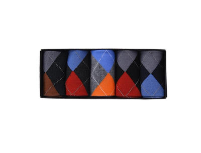 Mad Man Bright Argyle Boxed Socks