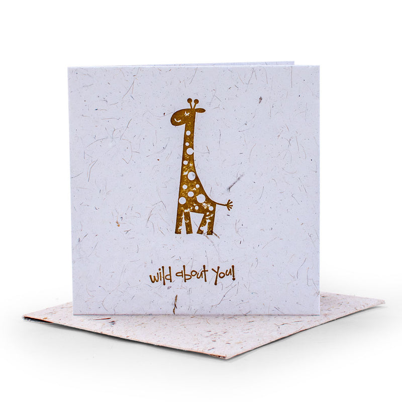 Handmade Hyacinth Gift Card - Animal Giraffe