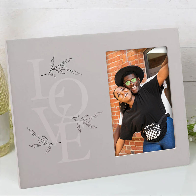 Amore Grey Photo Frame Love Letters 4" x 6"