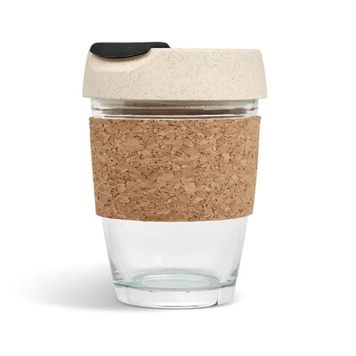 Kooshty Cork Chacha Glass Cup - 340ml - Black