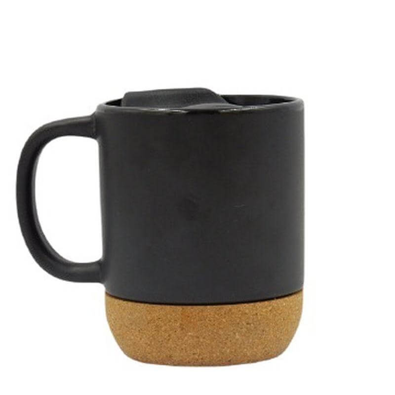 Lucca Ceramic Mug with Cork and Lid - 330ml