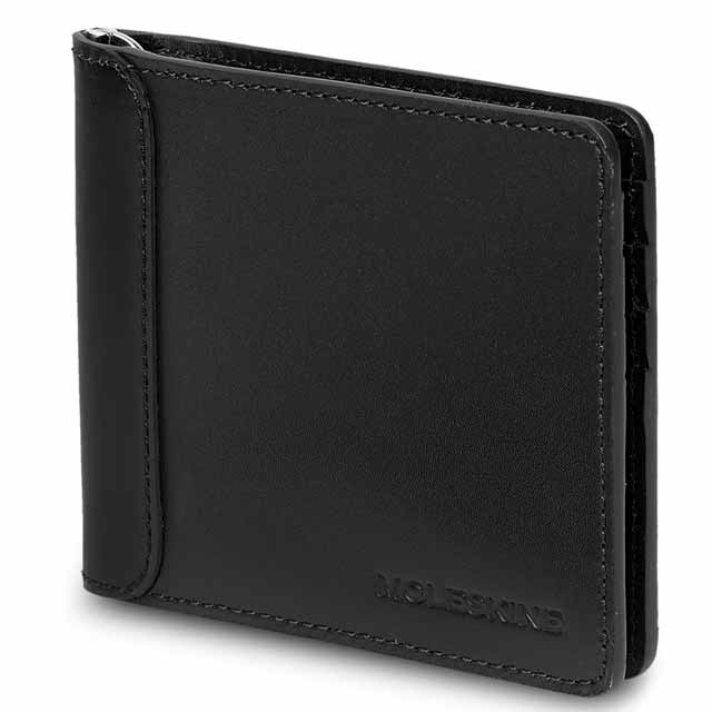 Moleskine Classic Genuine Leather Clip Wallet - Black – Purpink Gifts Ltd