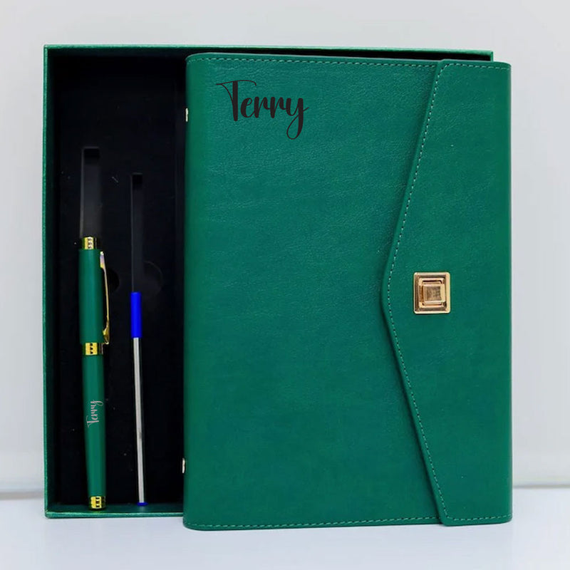 Personalised Executive Gift Set With Notebook & Pen