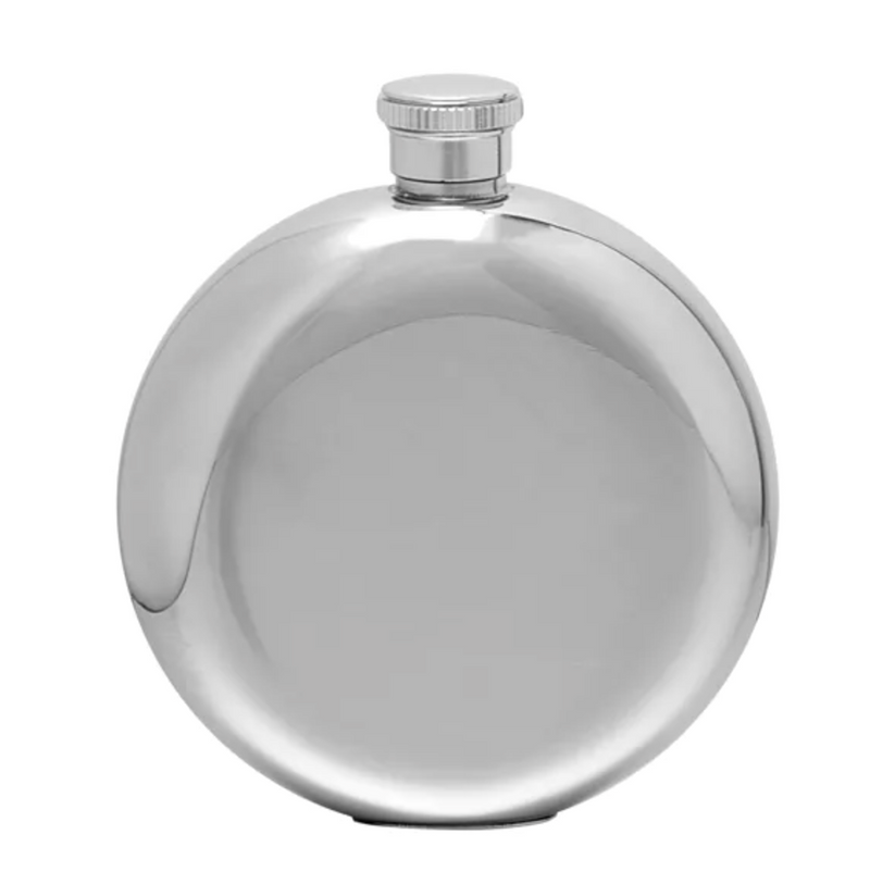 Harvey Makin Round Hip Flask - 5oz Stainless Steel