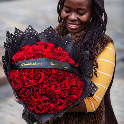 The Passionate Heart Red Roses Bouquet