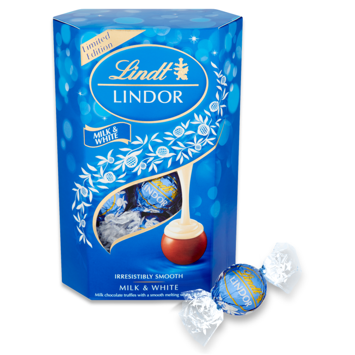 Lindt Lindor Milk & White Truffles 200g