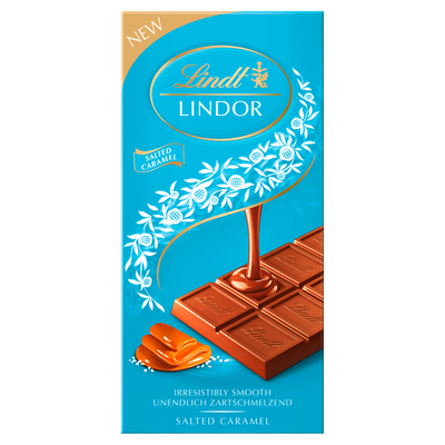 Lindt Lindor Milk Salted Caramel Bar 100g