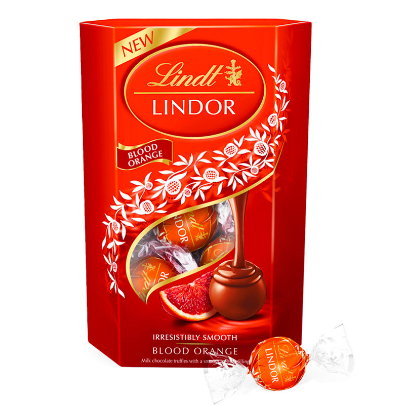 Lindt Lindor Blood Orange Chocolate Truffles Box 200g