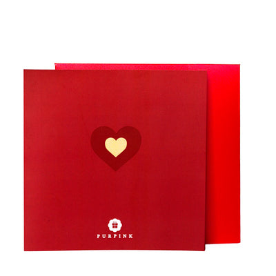 Red Love Heart Card