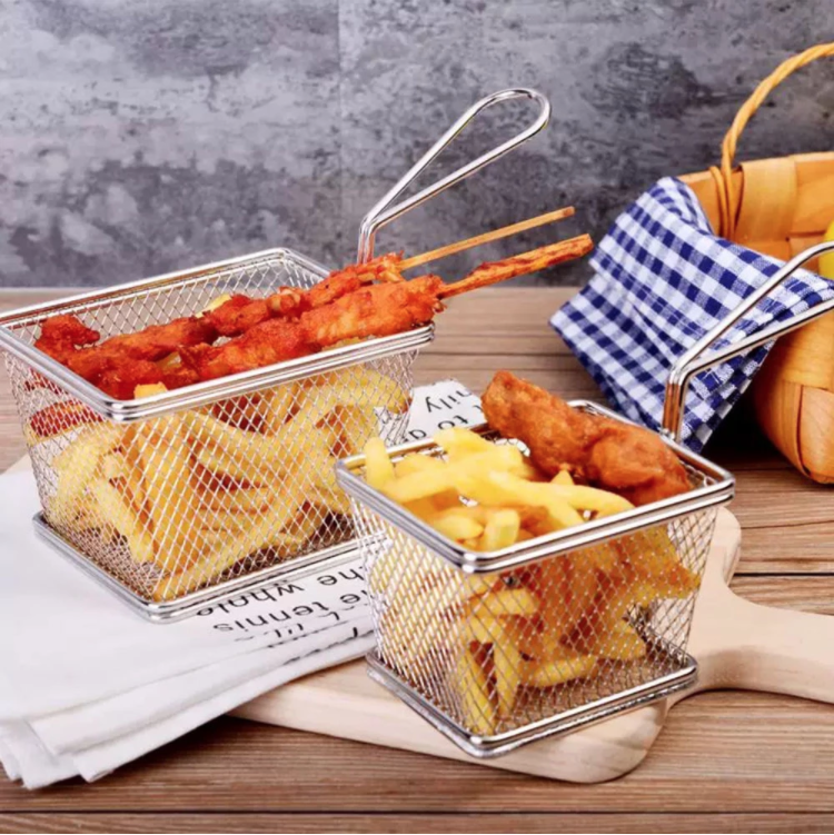 Square Stainless Steel Mini Fryer Basket