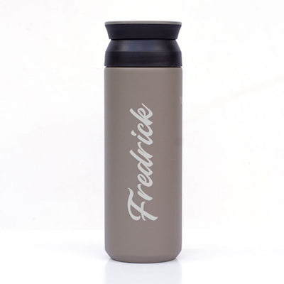 Grey Personalised Stylish Travel Vacuum Tumbler - 500Ml