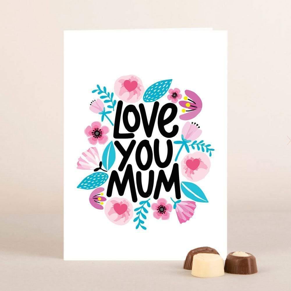 Love You Mum A6 Card – Purpink Gifts Ltd